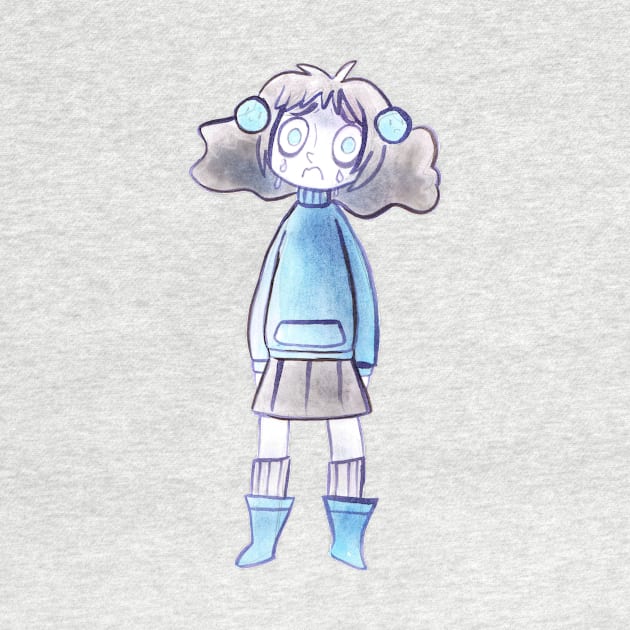 Sad Blue Girl by saradaboru